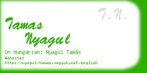 tamas nyagul business card